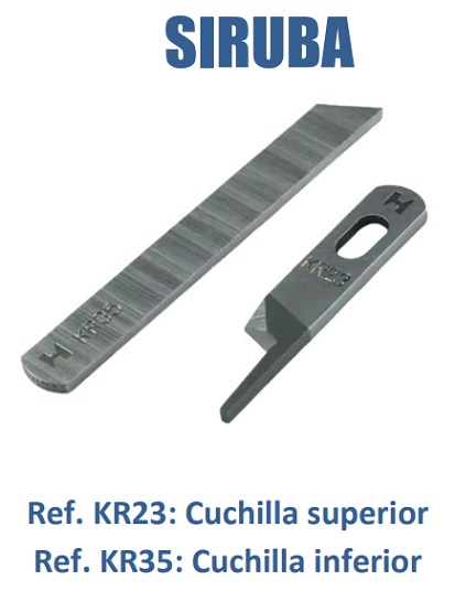 JUEGO DE CUCHILLAS REMALLADORA INDUSTRIAL SIRUBA